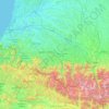 Mapa topográfico Pirenei-Atlantici, altitude, relevo