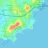 Mapa topográfico Coqueiros, altitude, relevo