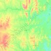 Mapa topográfico Piritiba, altitude, relevo