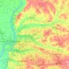 Mapa topográfico Shelby County, altitude, relevo