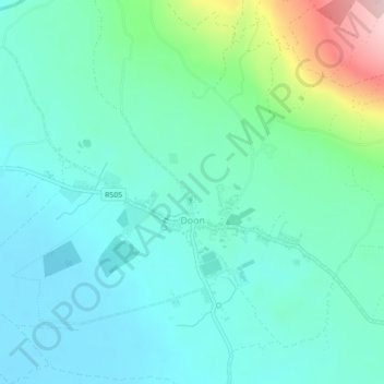 Mapa topográfico Doon, altitude, relevo