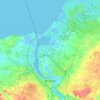 Mapa topográfico Rostock, altitude, relevo