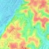 Mapa topográfico Curuzu, altitude, relevo