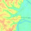Mapa topográfico Crump, altitude, relevo