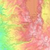 Mapa topográfico Eldorado National Forest, altitude, relevo