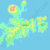 Mapa topográfico Adak Island, altitude, relevo