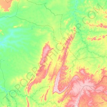 Mapa topográfico Lagoa do Barro do Piauí, altitude, relevo