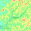 Mapa topográfico Muçunge da Grama, altitude, relevo