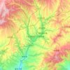 Mapa topográfico 王益区, altitude, relevo