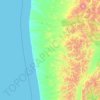 Mapa topográfico Соболевский район, altitude, relevo