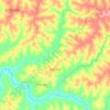 Mapa topográfico Pracinha, altitude, relevo