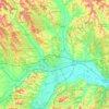 Mapa topográfico Asti, altitude, relevo