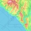 Mapa topográfico Laguna Beach, altitude, relevo