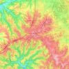 Mapa topográfico Labastide-Murat, altitude, relevo