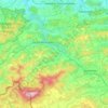 Mapa topográfico powiat suski, altitude, relevo