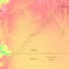Mapa topográfico Cunene, altitude, relevo