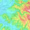 Mapa topográfico Cornac, altitude, relevo