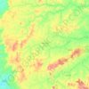 Mapa topográfico Itapuranga, altitude, relevo