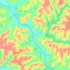 Mapa topográfico Orange Township, altitude, relevo