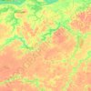 Mapa topográfico Careiro, altitude, relevo