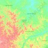 Mapa topográfico Poção de Pedras, altitude, relevo