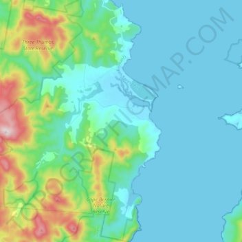 Mapa topográfico Rheban, altitude, relevo