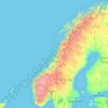 Mapa topográfico Norway, altitude, relevo