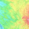 Mapa topográfico La Charente, altitude, relevo