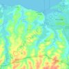 Mapa topográfico Cajueiro da Praia, altitude, relevo