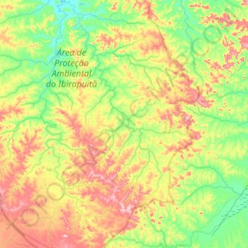 Mapa topográfico São Diogo, altitude, relevo