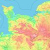 Mapa topográfico Lower Normandy, altitude, relevo
