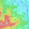Mapa topográfico 寺沢, altitude, relevo