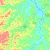 Mapa topográfico Santana do Itararé, altitude, relevo