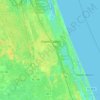 Mapa topográfico Palm Coast, altitude, relevo