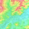 Mapa topográfico Nottingham, altitude, relevo