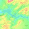 Mapa topográfico Iznájar, altitude, relevo