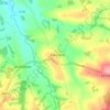 Mapa topográfico Exbourne, altitude, relevo