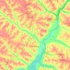 Mapa topográfico Brasilândia, altitude, relevo