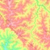 Mapa topográfico Uchoa, altitude, relevo