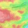 Mapa topográfico Marnes-la-Coquette, altitude, relevo