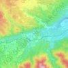 Mapa topográfico Rodès, altitude, relevo