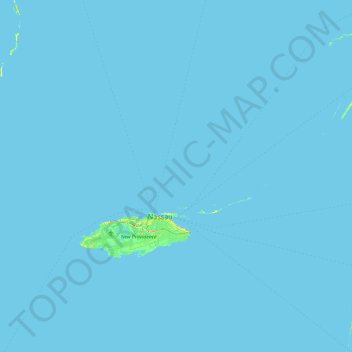 Mapa topográfico New Providence, altitude, relevo