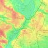 Mapa topográfico Angers, altitude, relevo