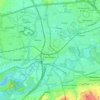 Mapa topográfico Warrington, altitude, relevo