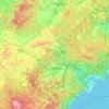 Mapa topográfico Yanbian Korean Autonomous Prefecture, altitude, relevo