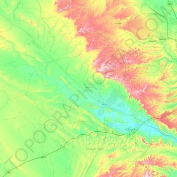 Mapa topográfico Duruma, altitude, relevo