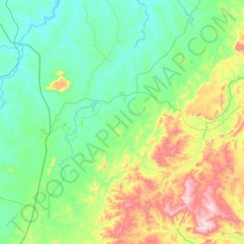 Mapa topográfico Formoso, altitude, relevo