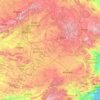 Mapa topográfico Castile-La Mancha, altitude, relevo
