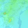 Mapa topográfico Varginha, altitude, relevo