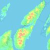 Mapa topográfico Jura, altitude, relevo